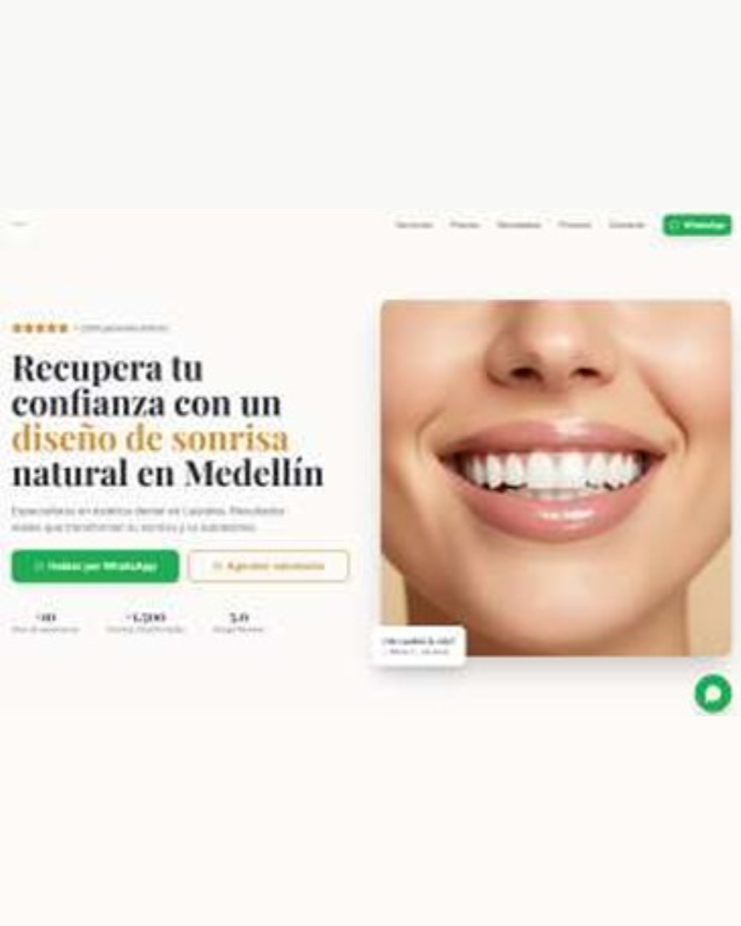 Landing page clínica dental en Medellín